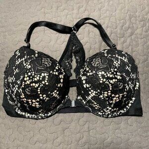 NWT Victoria Secret Black Lace T-Back Push Up Bra 34D